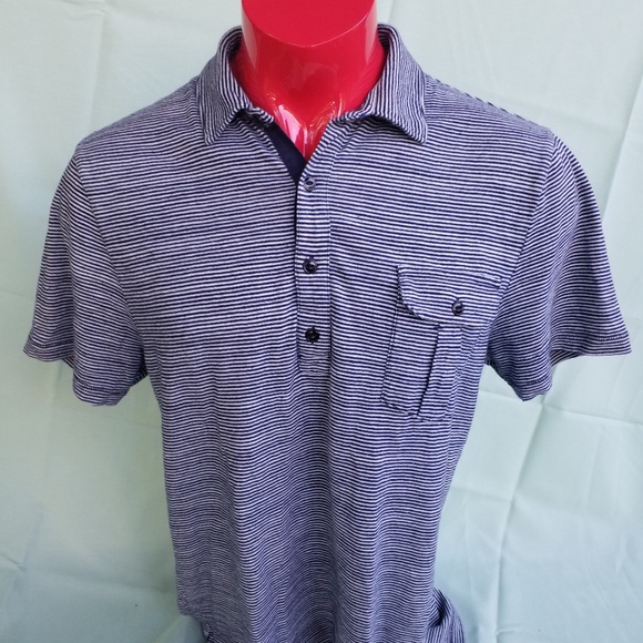 J. Crew Other - J. Crew "Wallace & Barnes" Striped Indigo Polo
